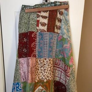 Silky, hippie style wrap skirt. worn once-boutique